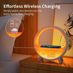MOMILLA Sunrise Alarm Clock with Wireless Charging Station & Bluetooth Speaker

.upgraded  Version