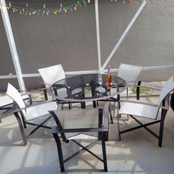 Outdoor luxury Brown Jordan patio set furniture-7 piece