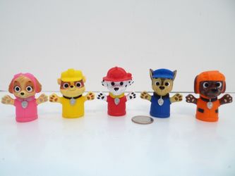 Nickelodeon Paw Patrol Figures Finger Puppets Toys Set of 5 Characters !