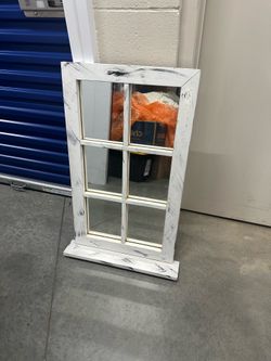 Farmhouse window style mirror