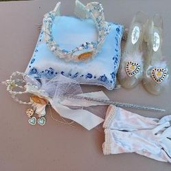 Rare Vintage Disney Cinderella 6 Pc Authentic Bling Glam Set