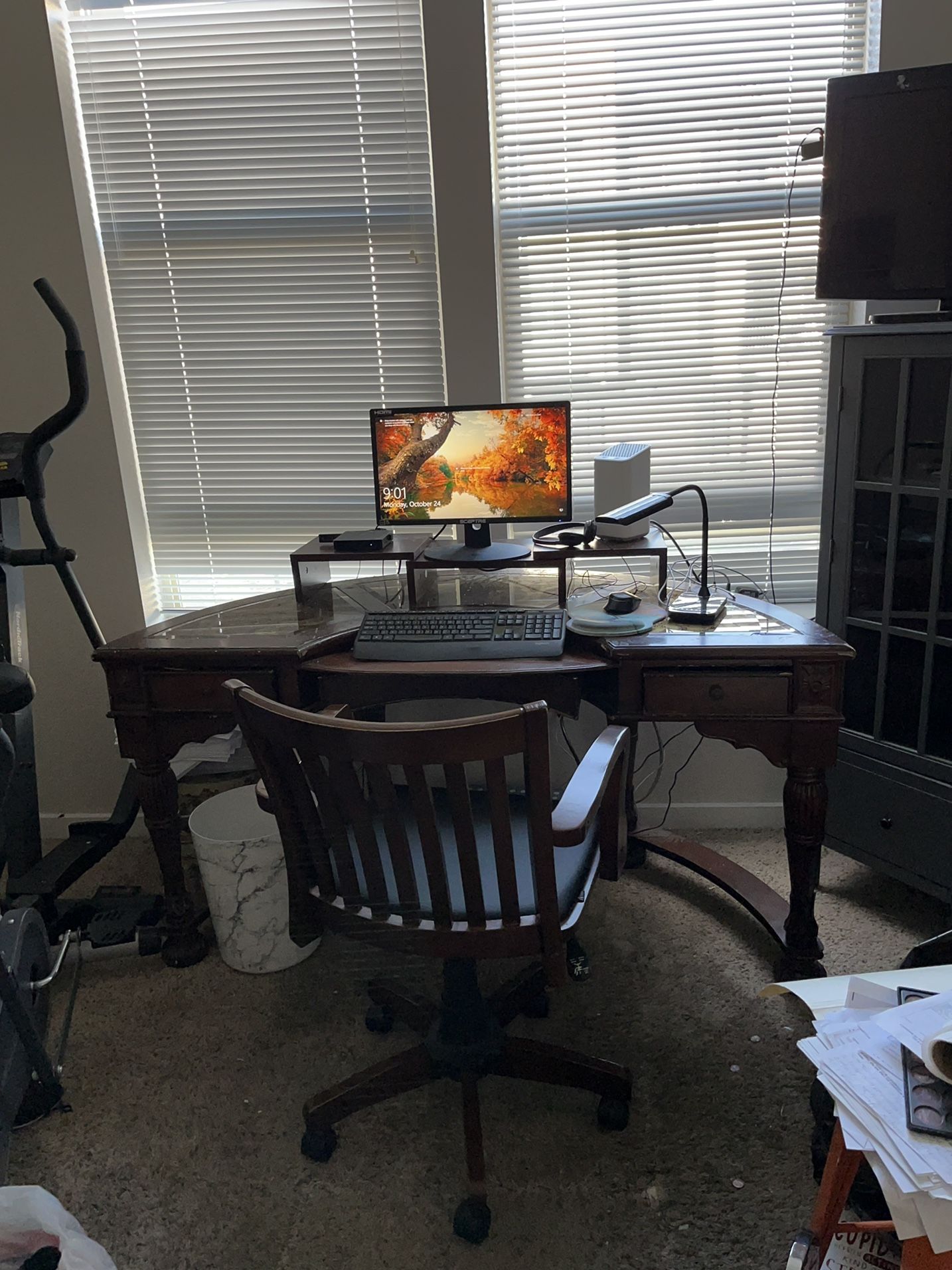Wooden Desk and Chair