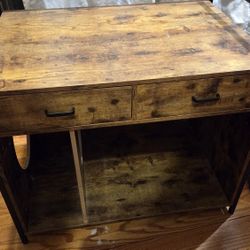 Wooden PET Crate W. 2 Drawers Bonus Metal Crate