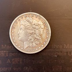 1892-S Morgan Silver Dollar in Plastic Case
