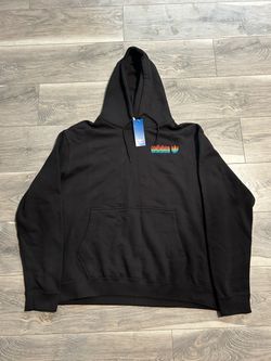 adidas Originals RGB Trefoil Hoodie Mens Size 2XL Black Pullover Sweatshirt JZ0469
