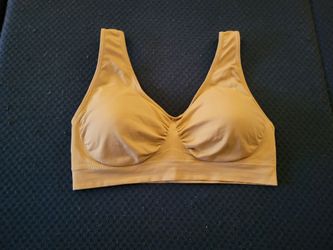 Tan Padded Wireless Sports Bra