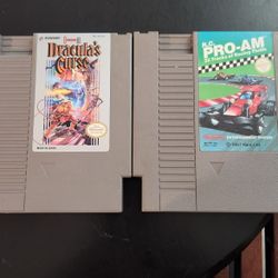 Castlevania III: Dracula's Curse, released in 1989 And R.C PRO AM 32 TRACS of Racing Thrills #C0610