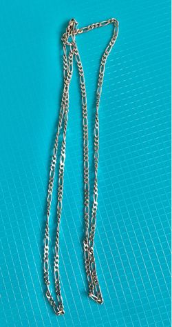 Italian Sterling Silver Thin Figaro Chain Necklace 30 in (11.4 g)