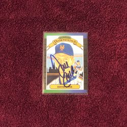 Dave David Cone Hand Signed Autograph Was Morning Diamond King’s NY Mets Baseball Card Genuine