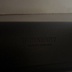 Black Leather Burberry Glasses Case 