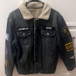 BAPE Patchwork Sherpa Denim Jacket