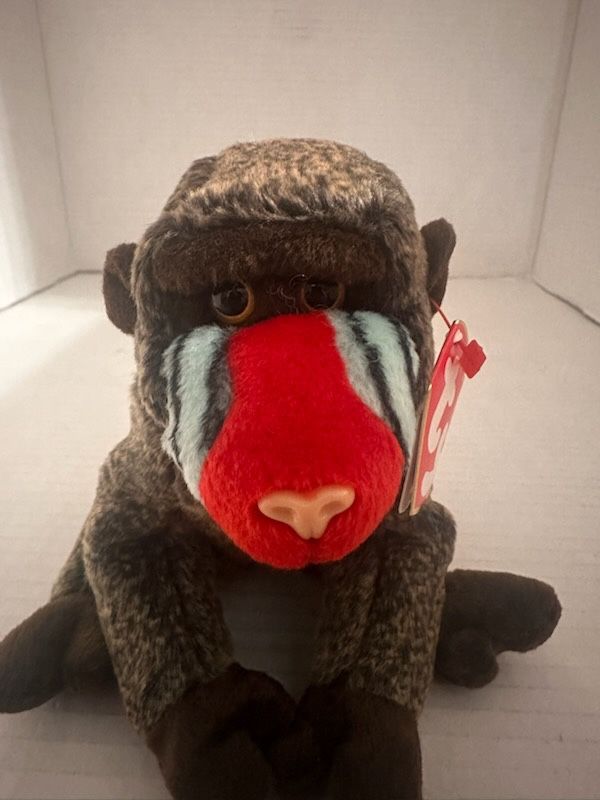 1999 Cheeks Beanie Baby Monkey- Mandrill