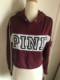 PINK Sweatshirt Hoodie S Burgundy 
