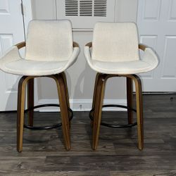 Set of 2 Modern Counter-Height Chairs – Great Condition