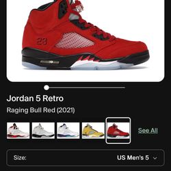 Retro 5 Red Jordan’s