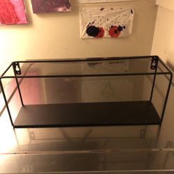 Black Metal Floating Shelf 