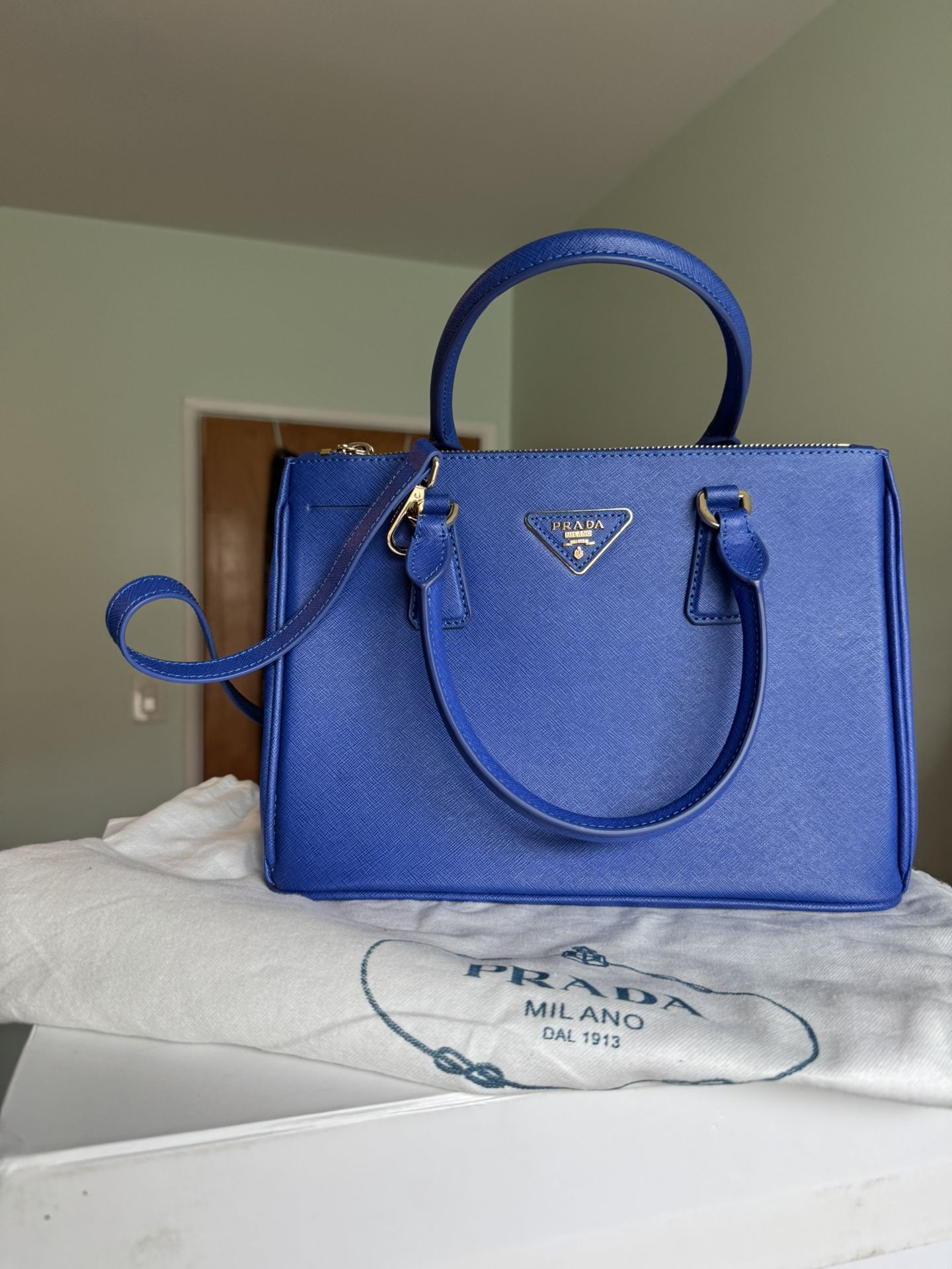Prada Saffiano Lux Tote Handbag – Royal Blue | Brand New with Dust Bag & Box