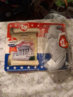 Ty Beanie Baby Righty the Elephant McDonald's