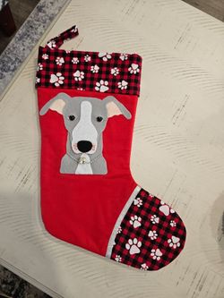Christmas Greyhound Stocking Adorable.