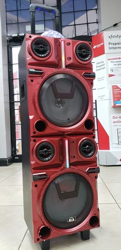 8000w 8x2 led bluetooth speaker with mic and remote control