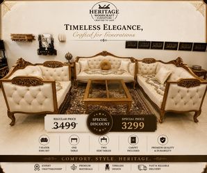 Wooden sofa set