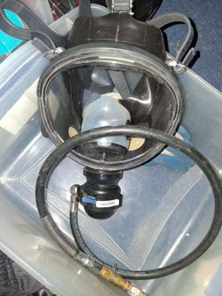 Sperian Full Face Respirator Supplied Air with Hose Used