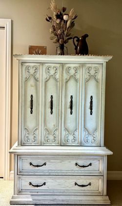 French Provincial antique heavy, solid wood