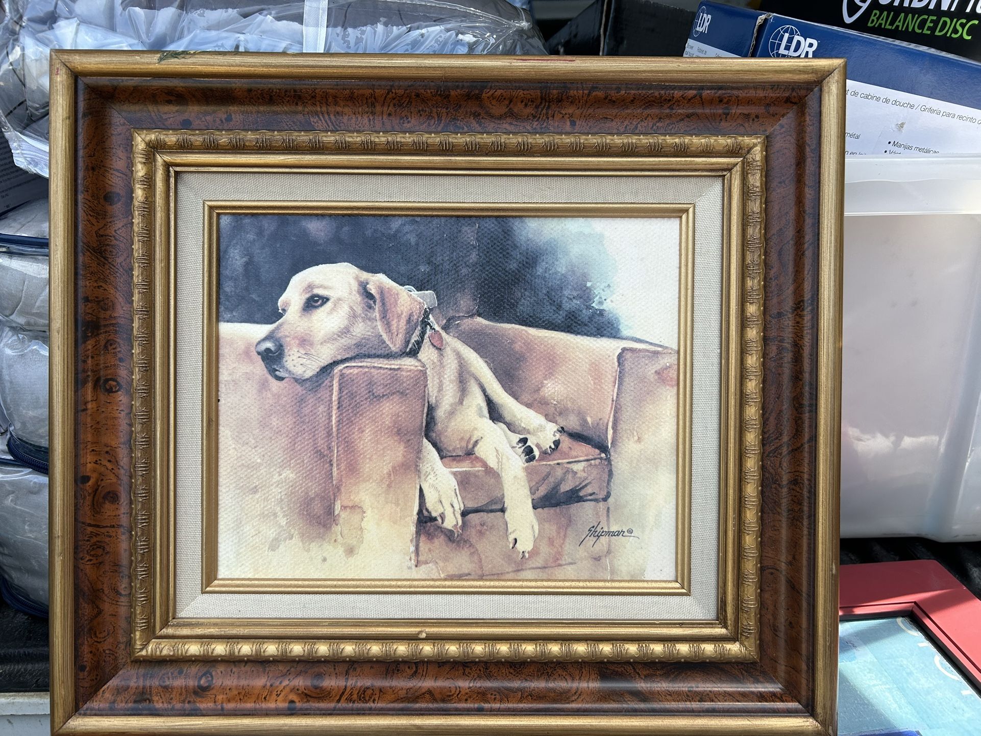 Art Framed And Matted Canvas Finished