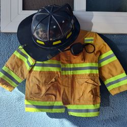 Kids Firefighter Jacket & Helmet