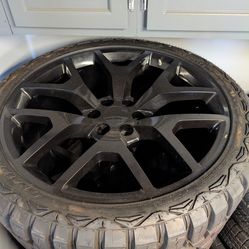 *LIKE NEW* HIATA TIRES with GLOSS BLACK RIMS