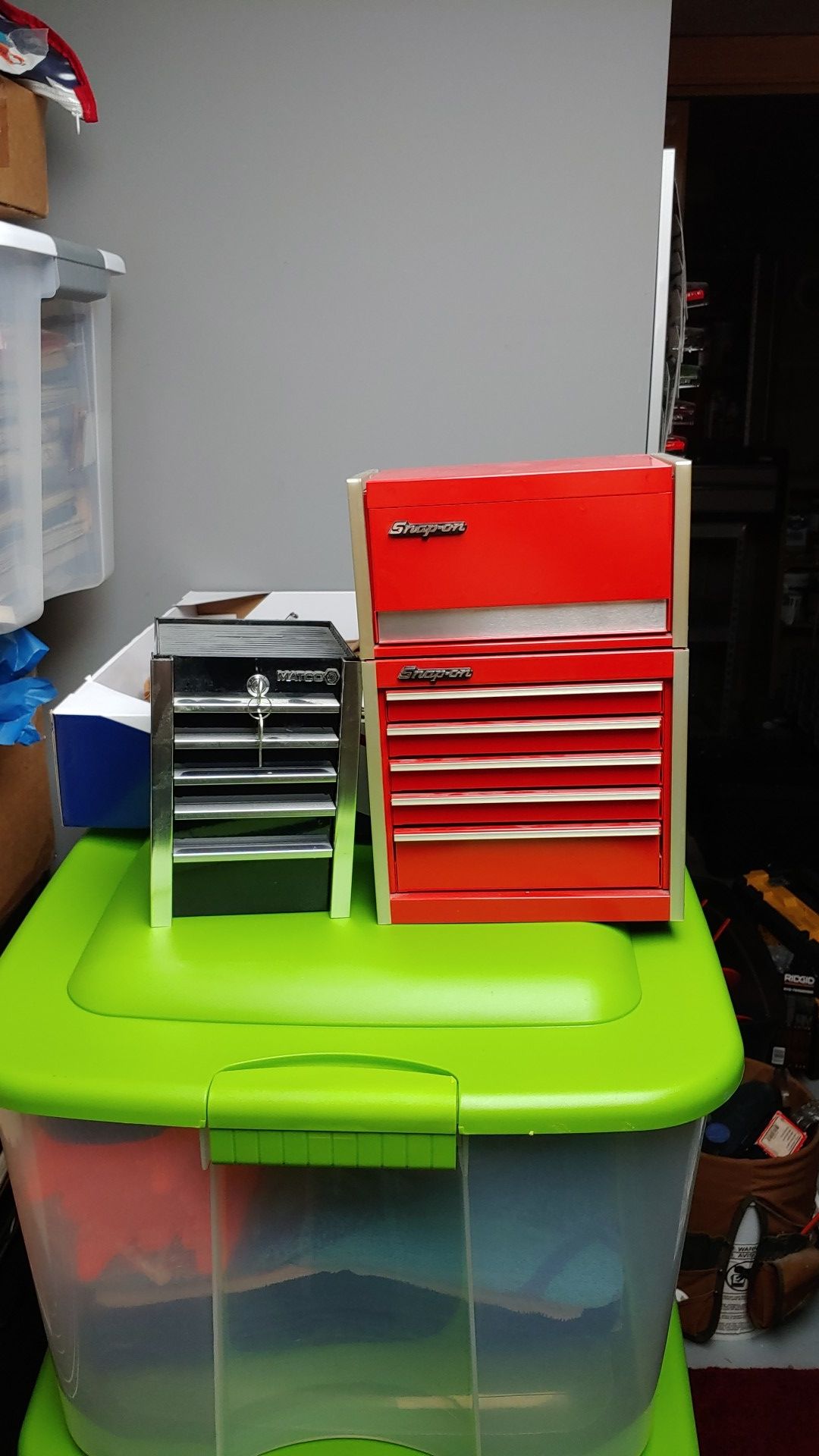 Mini tool boxes snap on and matco