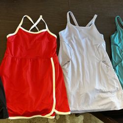 Set of 4 girl All In Motion size 8 athletic dresses