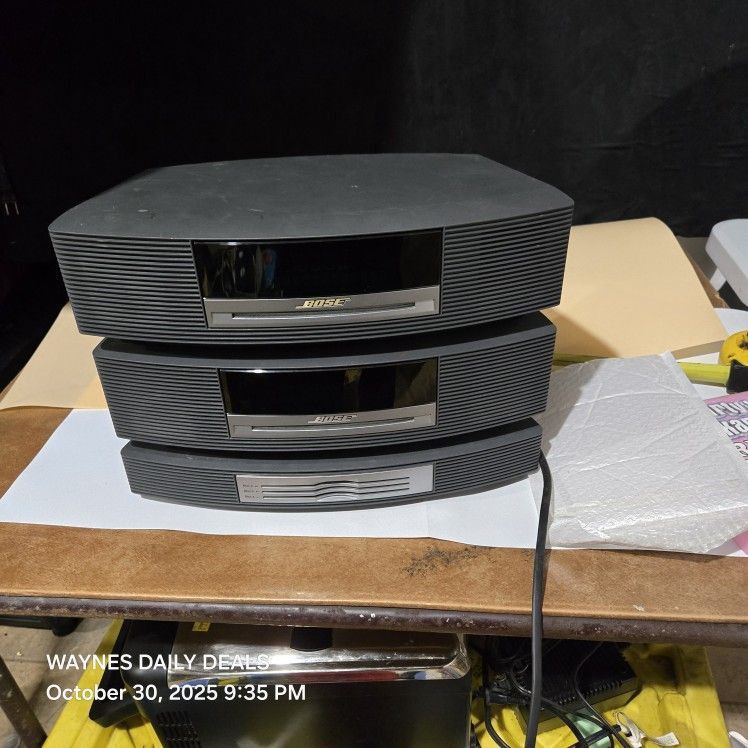 📦 Bose Wave System Bundle – 2 Radios + 3-Disc Changer (Parts/Repair) 🎶
