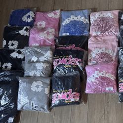 Available spider and denim sweatshirts size S-M
