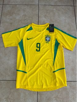 Brazil 2002 World Cup Home Kit Men’s Size L Ronaldo#9