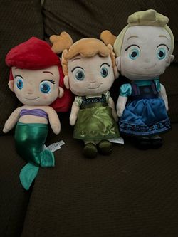 Disney store Princess toddler Plush Dolls Set of