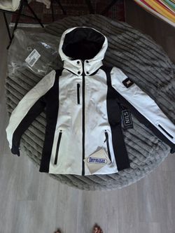 NILS Women's Ski Jacket Black White Size 8 New With Tags