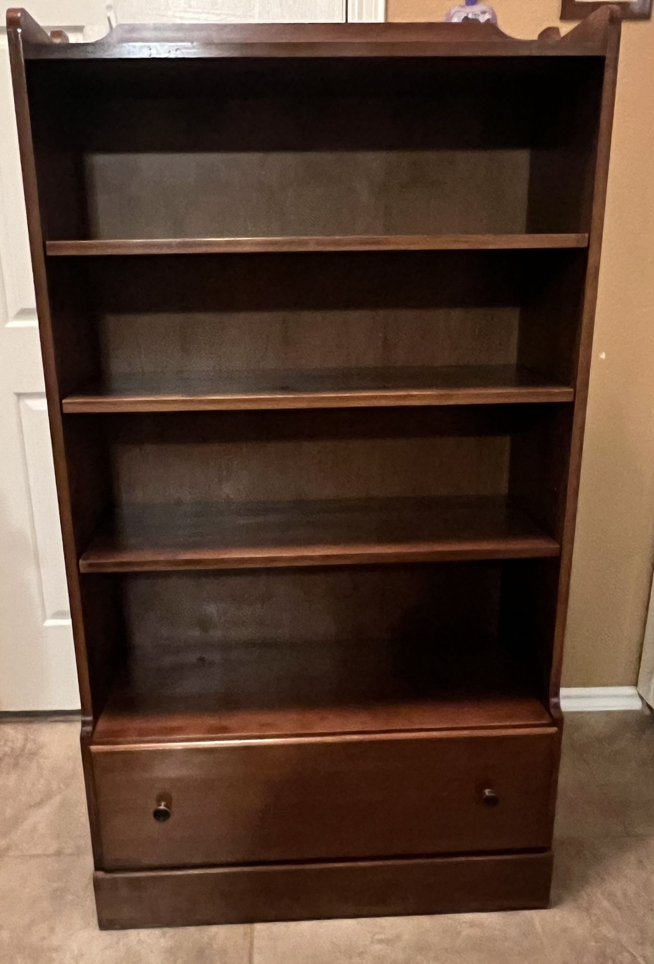 Vintage Moosehead Solid Maple Bookcase with Drawer