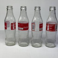$10. Each $30. For lot of (4) Coca Cola small clear glass bottles from Mexico 🇲🇽. Empty. 