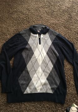 Dark Blue Men Dressy Sweater