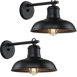 2-Pack Outdoor Wall Lights, Vintage Black Wall Sconces X(120)