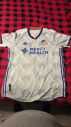 adidas FC Cincinnati 2019 White And Blue MLS Soccer Jersey Kit Size Large