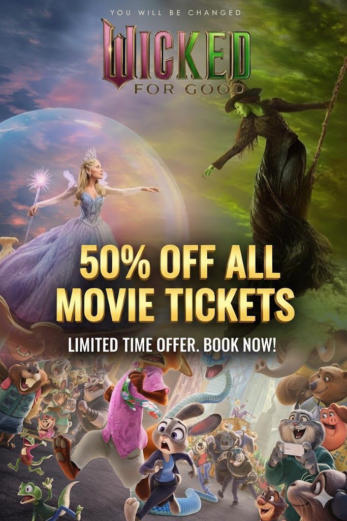 50% Off All Cinemark Movie Tickets