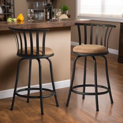 Set of 2 Swivel Bar Stool,