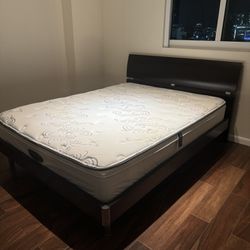 Queen Bed And Mattress With Dresser 