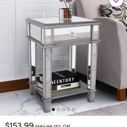 Mirrored Nightstand