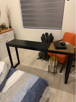 Metal and Wood Modern Console Table