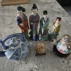 Chinese Statues, Tea Pots, Artifacts