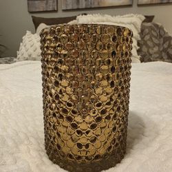 Gold Glass Flower Vase 