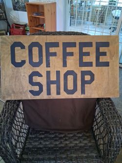 Heavy Coffee Shop wood hanging  sign